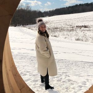 H&M sherling and suade teddy coat. Good preowned condition